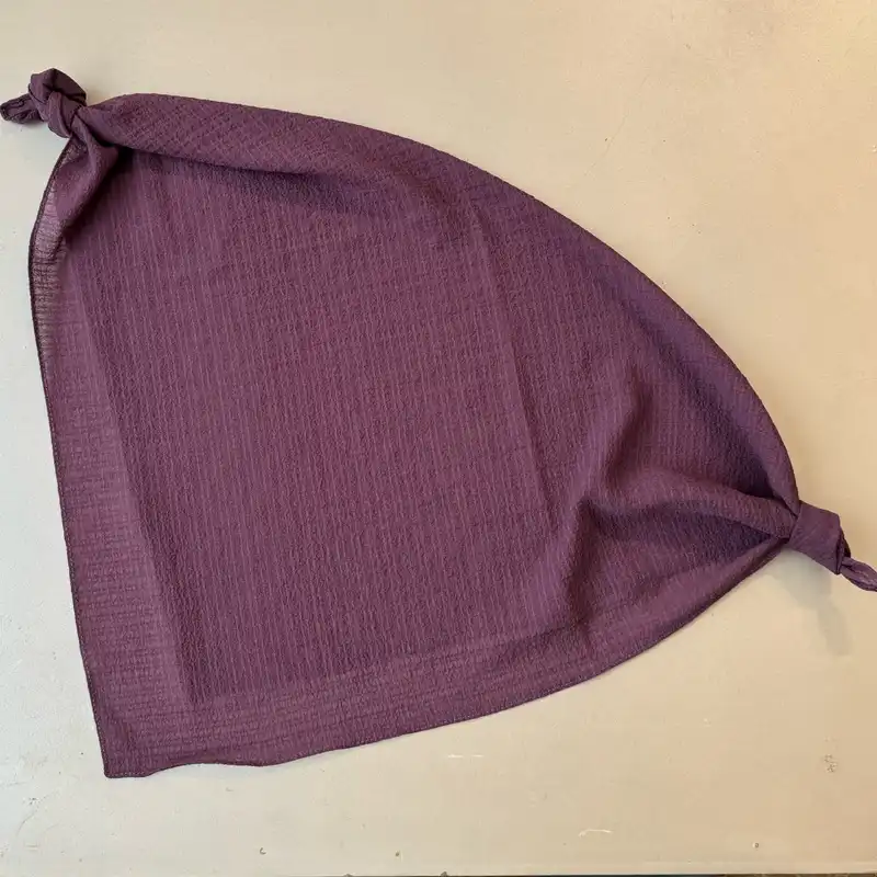 روسری زنانه مدل مینی اسکارف نخی ساده کد 6