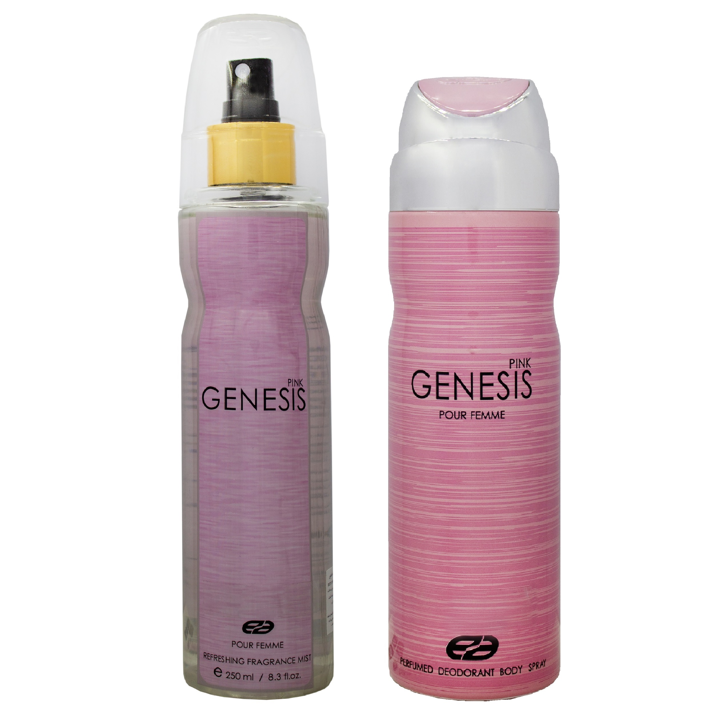 بادی اسپلش زنانه عماد آرا مدل Genesis Pink حجم 250 میلی لیتر به همراه اسپری بدن زنانه عماد آرا مدل Genesis Pink حجم 200 میلی لیتر