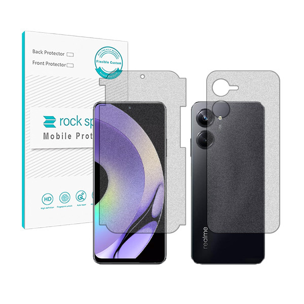 محافظ صفحه نمایش مات راک اسپیس مدل HyMTT مناسب برای گوشی موبایل ریلمی 10 Pro به همراه محافظ پشت گوشی