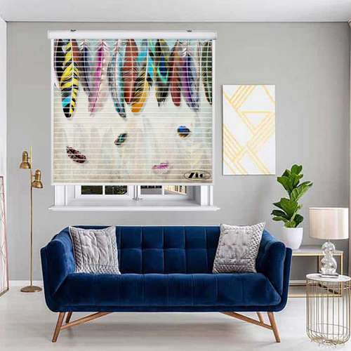 پرده زبرا زیو مدل سیلوئت 3D1532 سایز 150x150 سانتی متر