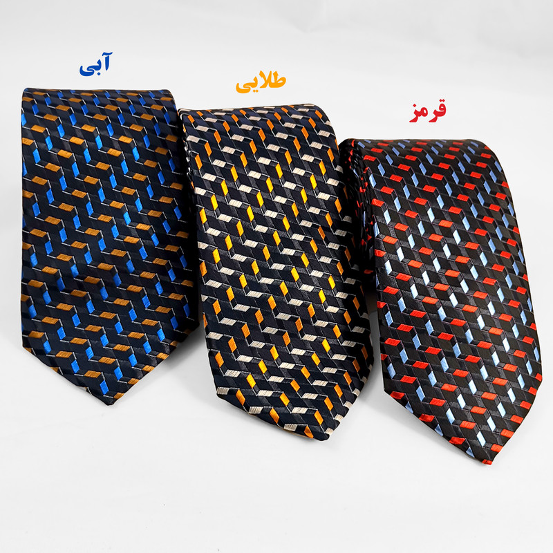 ست کراوات و دستمال جیب و دکمه سردست و گیره کراوات مردانه مدل 522