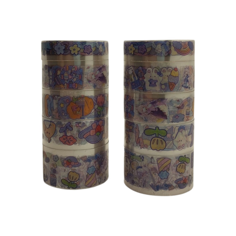 چسب نواری مدل خرگوش و دختر عرض 3 سانتی متر بسته 10 عددی