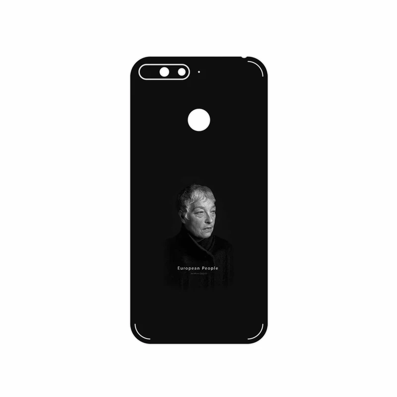 برچسب پوششی ماهوت مدل Portrait of a European Woman مناسب برای گوشی موبایل هوآوی Y6 Prime 2018