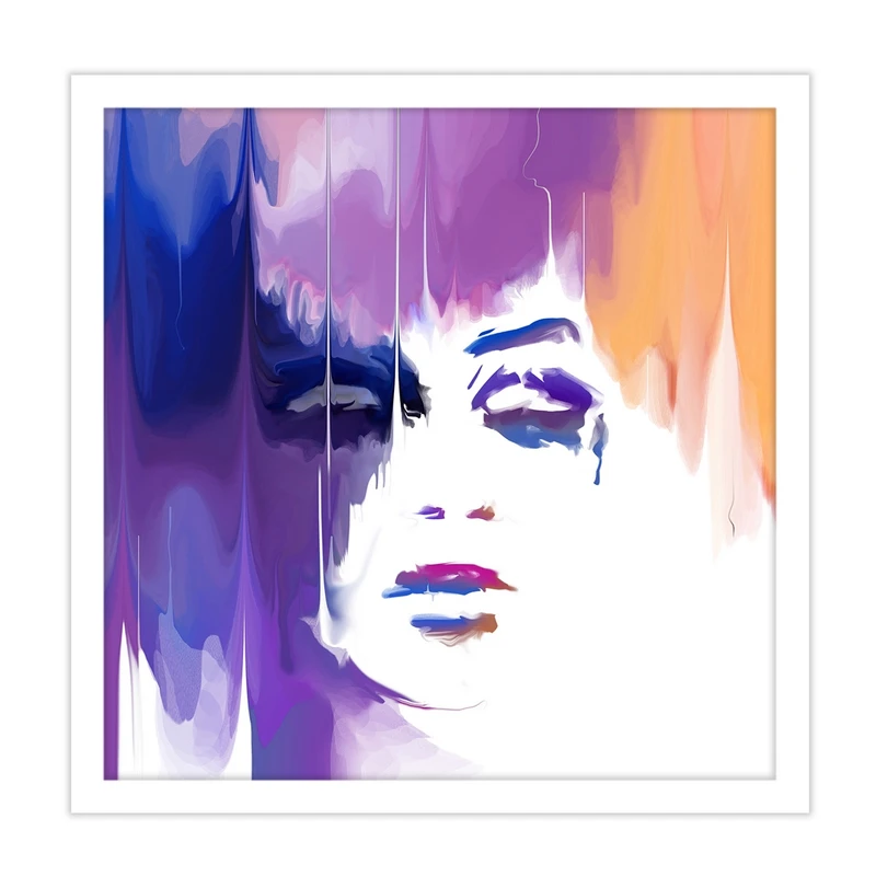 تابلو بکلیت طرح نقاشی آبرنگی چهره مدل W-15291