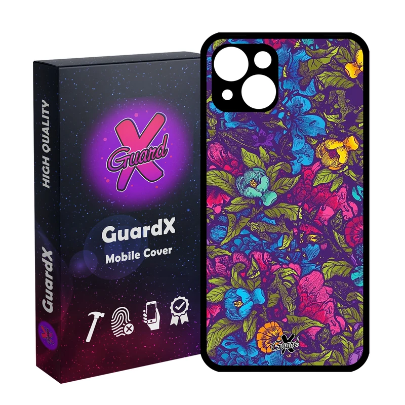 کاور گارد ایکس طرح Flower مدل Glass10224 مناسب برای گوشی موبایل اپل iPhone 13