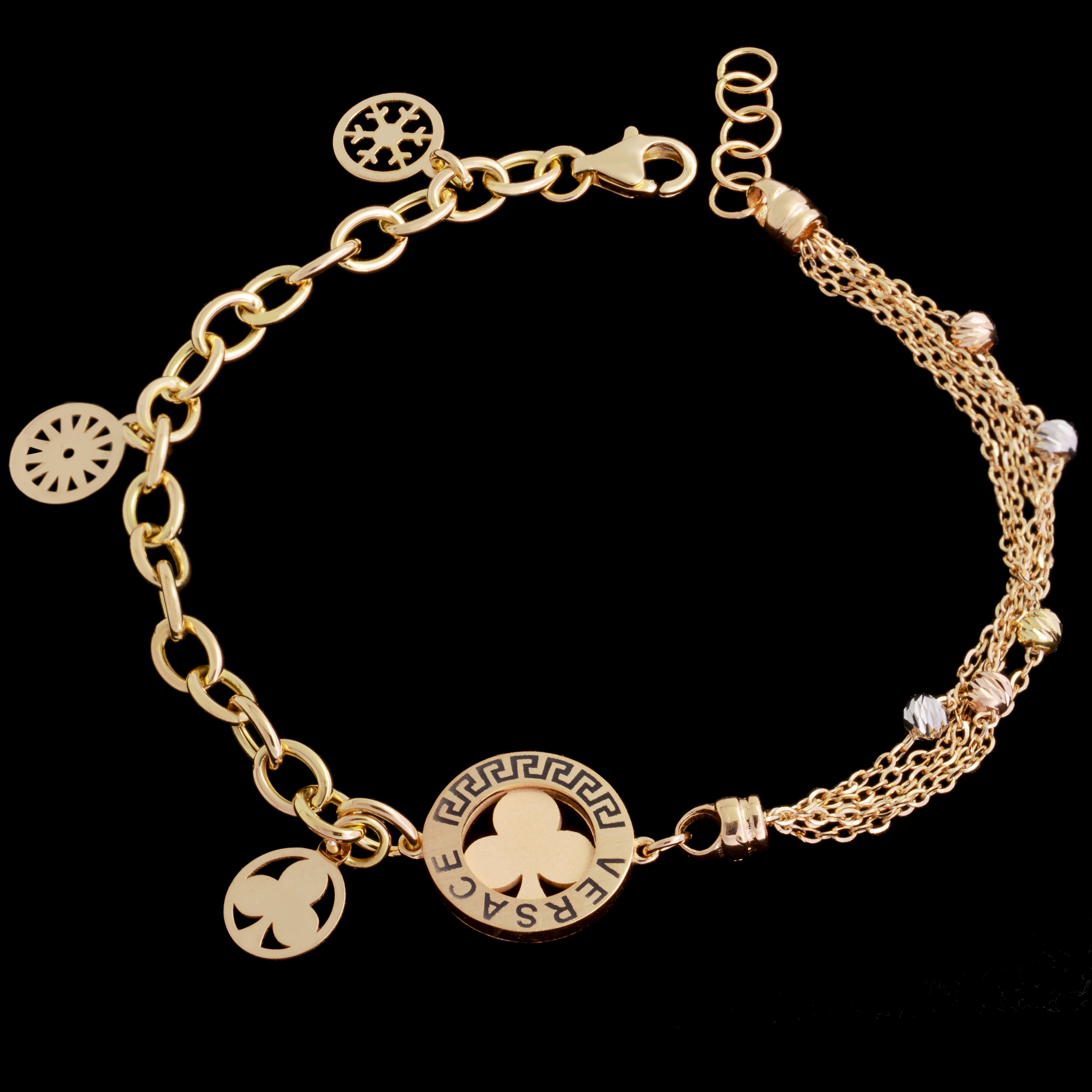 دستبند طلا 18 عیار زنانه طلای مستجابی کد 6768