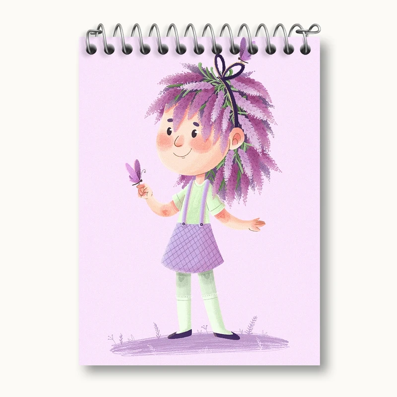 دفتر یادداشت 50 برگ خندالو مدل دخترانه فانتزی کد 25728