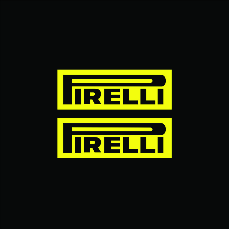 برچسب موتورسیکلت لیزارد مدل اسپورت طرح PIRELLI کد LZD-870 بسته دو عددی