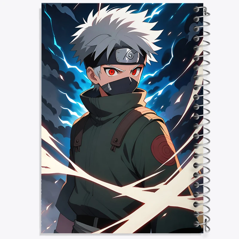 دفتر شطرنجی 50 برگ خندالو طرح انیمه ناروتو (Naruto) کد F8066