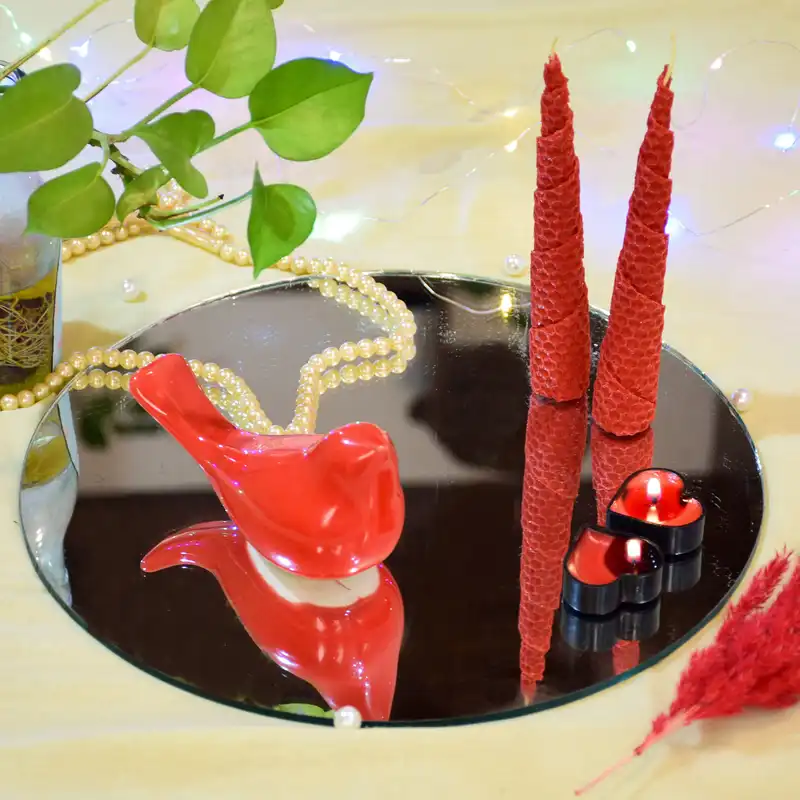 مجسمه سرامیکی طرح پرنده مرغ آمین مجموعه دوعددی