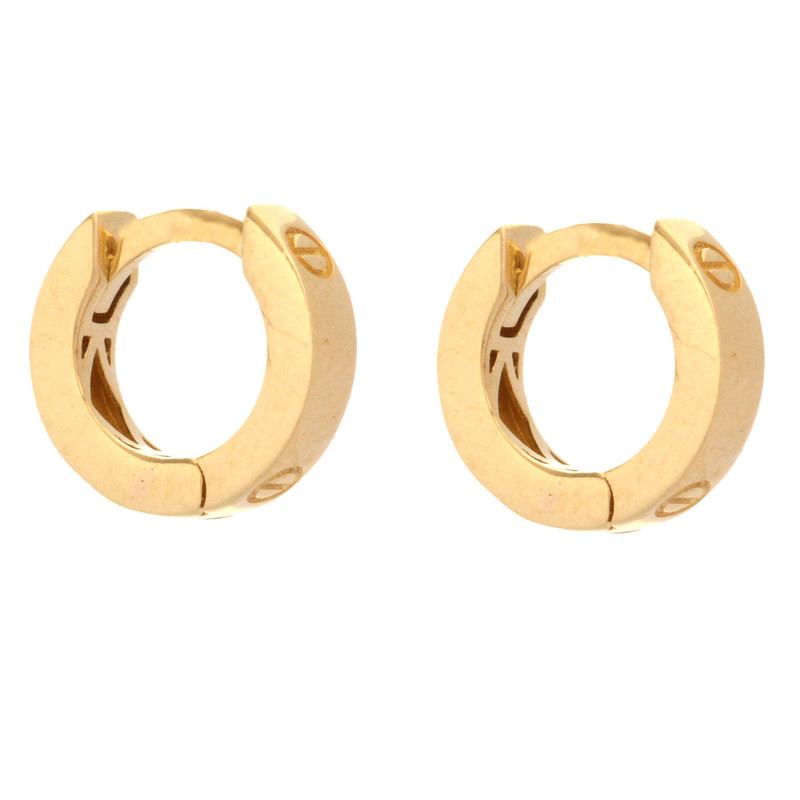 گوشواره حلقه‌ای طلا 18 عیار زنانه طلای مستجابی مدل کارتیر کد 8965