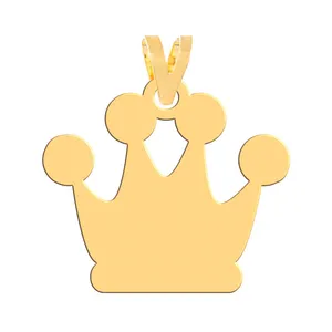 آویز گردنبند طلا 18 عیار زنانه فرشته مدل تاج   WNL-000642