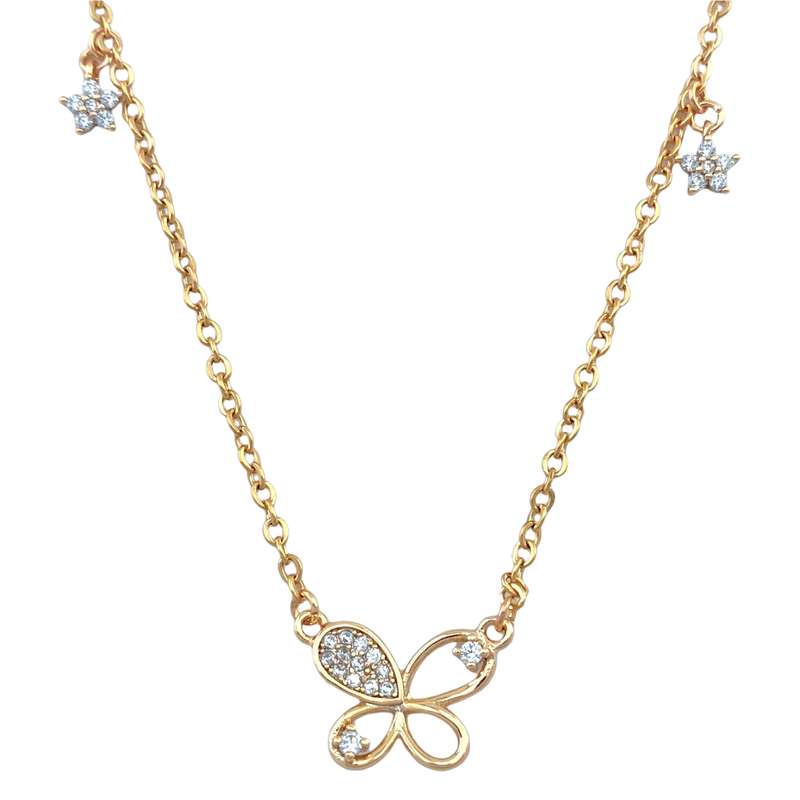 گردنبند زنانه ژوپینگ مدل پروانه کد N4008