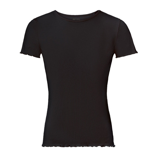تی شرت آستین کوتاه زنانه اسمارا مدل کبریتی رنگ مشکی