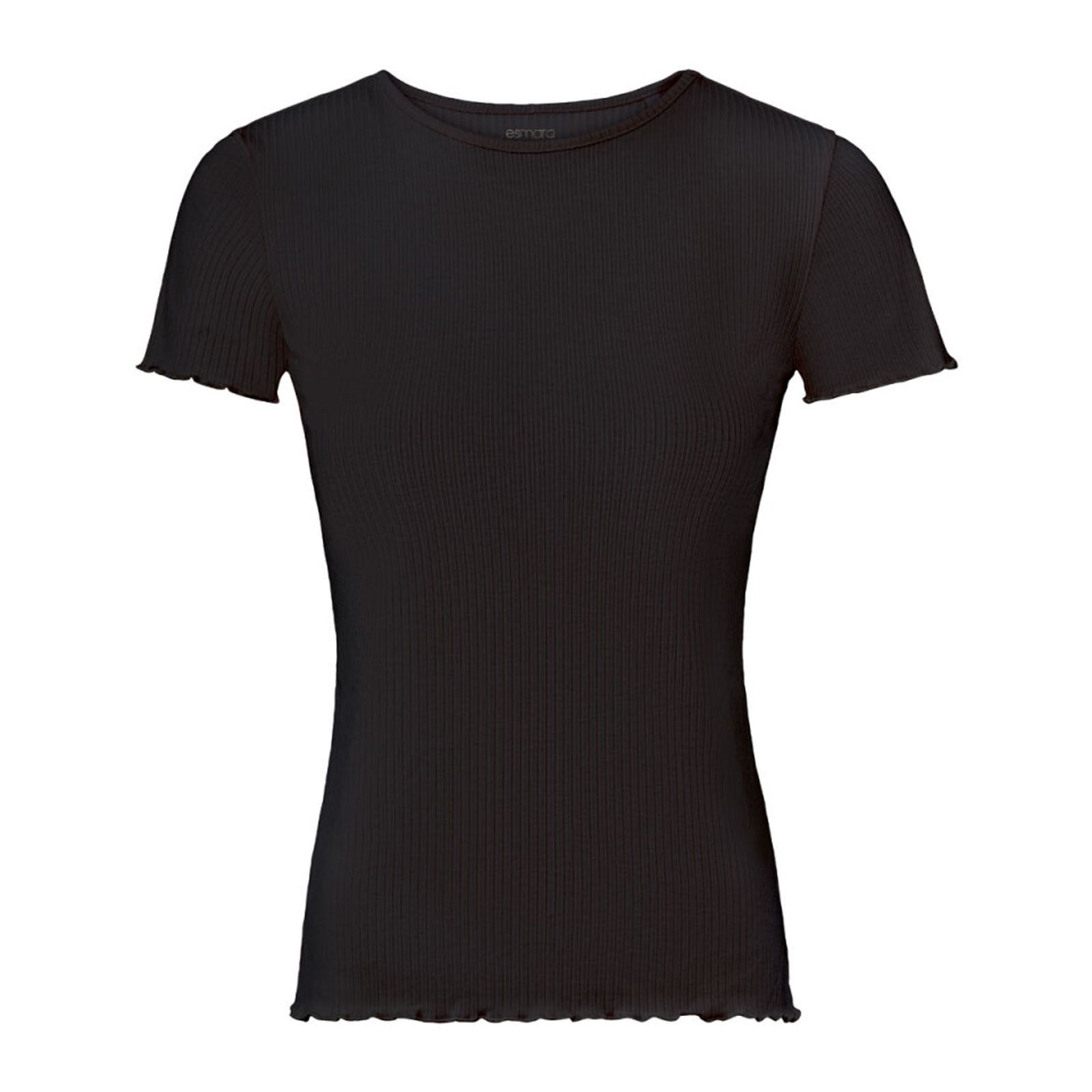 تی شرت آستین کوتاه زنانه اسمارا مدل کبریتی رنگ مشکی -  - 1