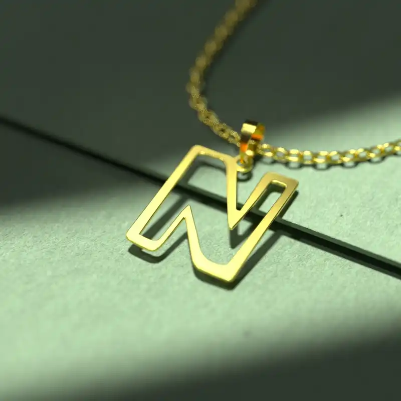 گردنبند طلا 18 عیار زنانه مدوپد مدل حرف N کد H3-1-1094