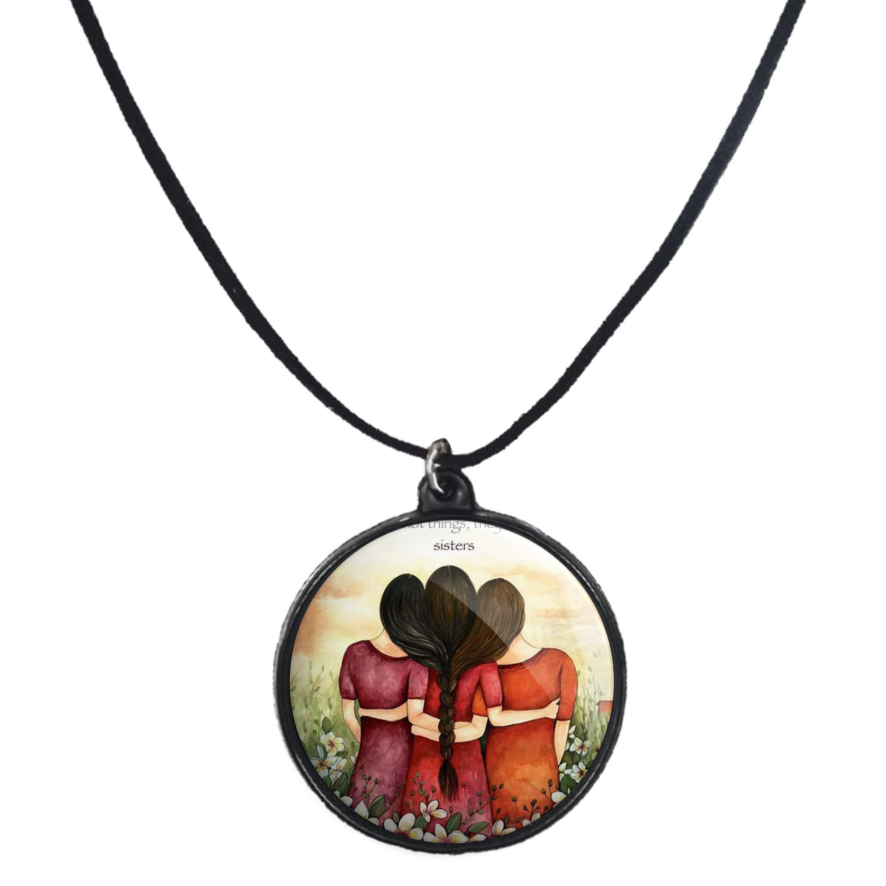 گردنبند پرمانه طرح دخترونه کد pmb.4474 مدل دو طرفه