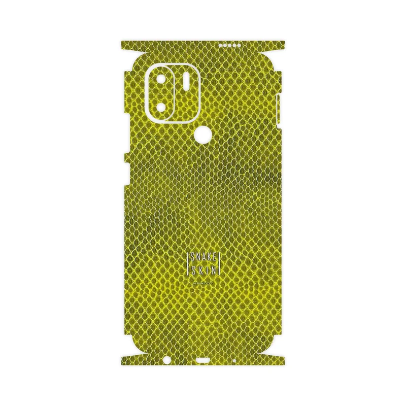 برچسب پوششی ماهوت مدل Yellow Snake Skin-FullSkin مناسب برای گوشی موبایل شیائومی Redmi A1 Plus