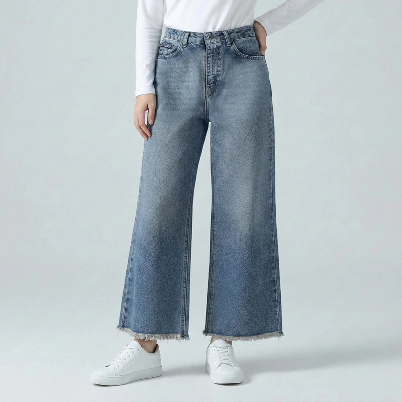 شلوار جین واید لگ زنانه ال سی وایکیکی مدل W525350Z8