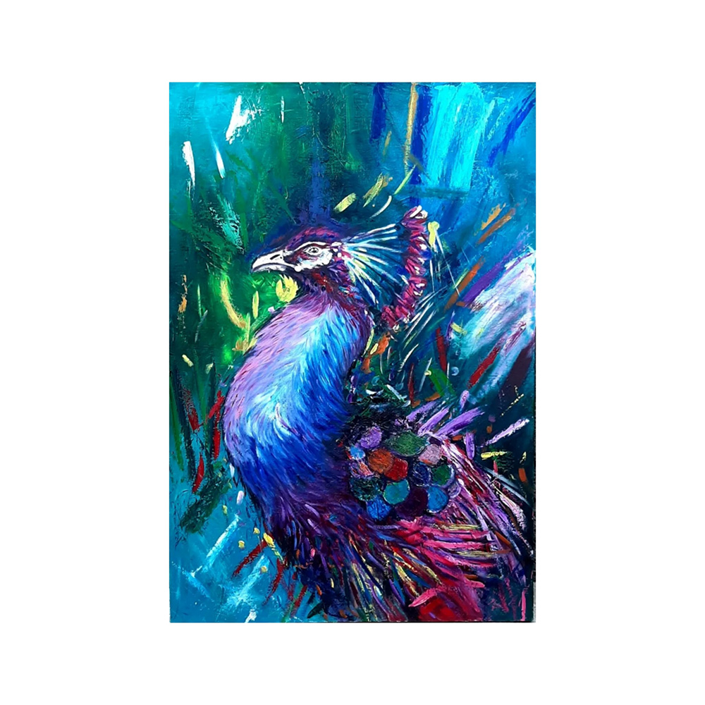 نکته خرید - قیمت روز تابلو نقاشی رنگ روغن مدل طاووس 001 خرید