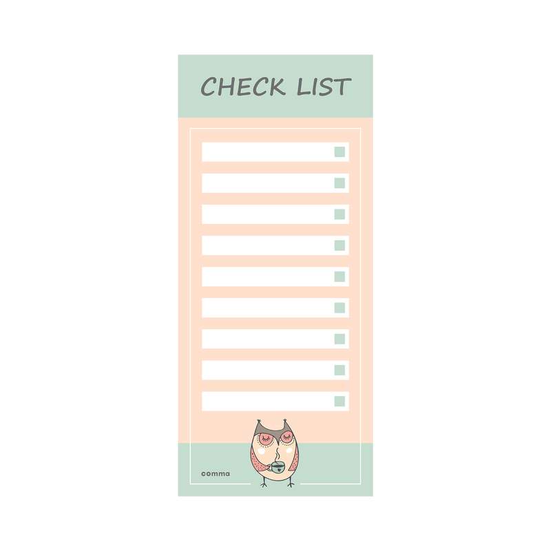  کاغذ یادداشت کاما طرح to do list مدل جغد بسته 30 عددی
