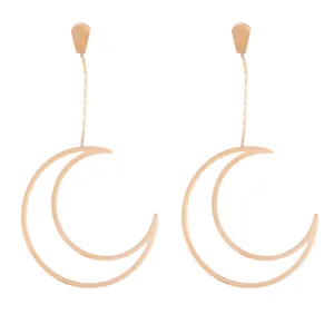 گوشواره طرح ماه کد GO1202 تک سایز