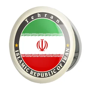 آینه جیبی خندالو طرح پرچم ایران مدل تاشو کد 23953 