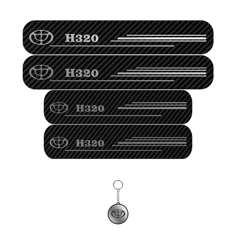 برچسب پارکابی خودرو لندمون کد LC041 MS مناسب برای برلیانس H320 مجموعه 4 عددی به همراه جاکلیدی