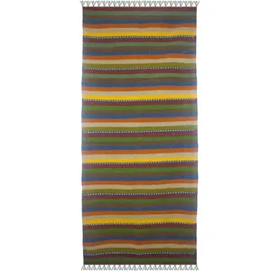 گلیم دستبافت کناره طول دو متر کد ksr 23423