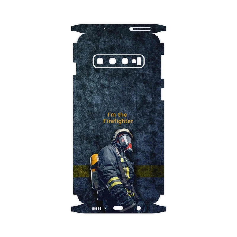 برچسب پوششی ماهوت مدل Firefighter-FullSkin مناسب برای گوشی موبایل سامسونگ Galaxy S10