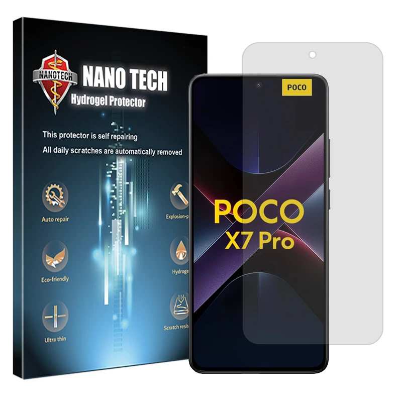 محافظ صفحه نمایش مات نانوتک مدل هیدروژلی مناسب برای گوشی موبایل شیائومی Poco X7 Pro