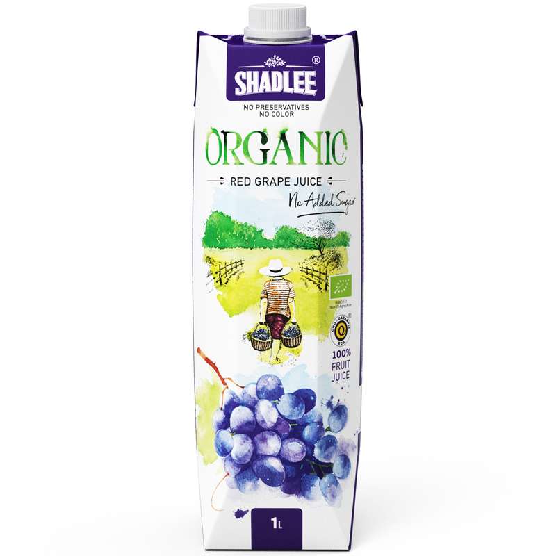  آب انگور ارگانیک شادلی - 1 لیتر