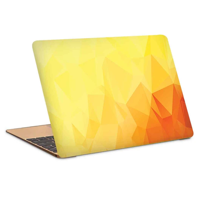 استیکر لپ تاپ طرح yellow orange color low poly کد c-1047 مناسب برای لپ تاپ 15.6 اینچ