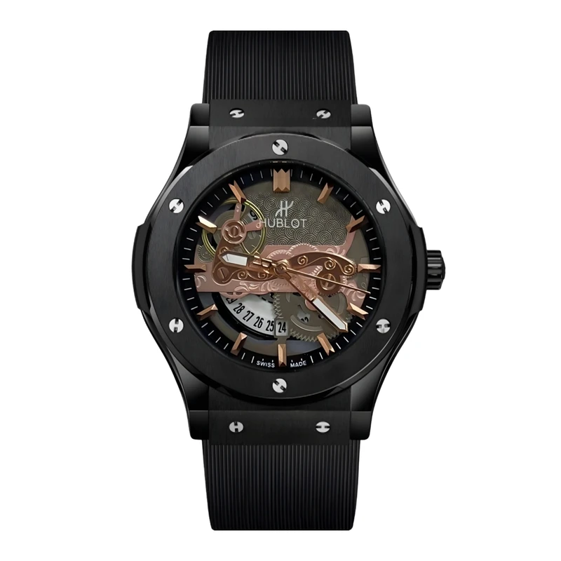 ساعت مچی عقربه‌ای مردانه کوارتز مدل کلاسیک تک موتوره بند رابر کد 6