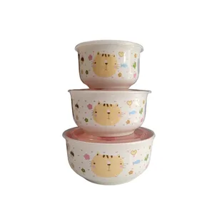 ظرف نگهدارنده غذا کودک مدل animals مجموعه سه عددی