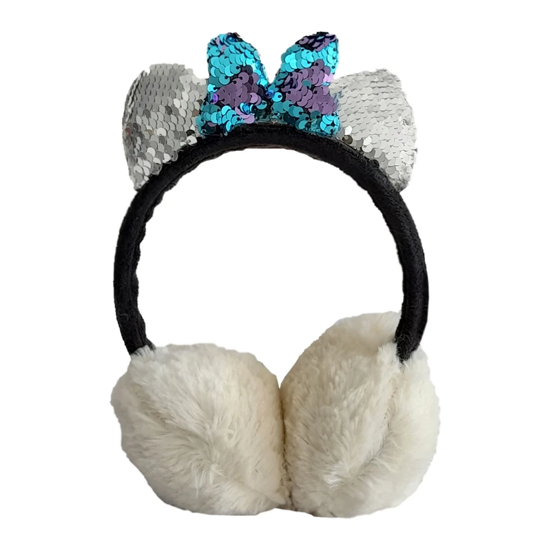 گوش گیر زمستانی دخترانه مدل پولک دار کد 60520