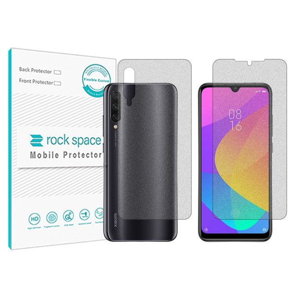 محافظ صفحه نمایش مات راک اسپیس مدل HyMTT مناسب برای گوشی موبایل شیائومی Mi CC9e به همراه محافظ پشت