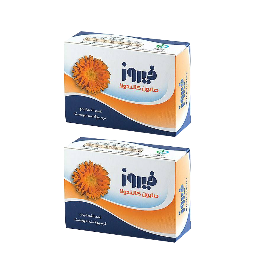 صابون شستشو فیروز مدل Calendula وزن 120 گرم مجموعه 2 عددی