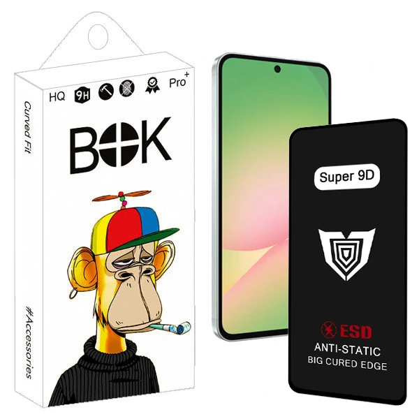 محافظ صفحه نمایش بوک مدل Super 9D Glavers مناسب برای گوشی موبایل  سامسونگ Galaxy a56 5G / A36