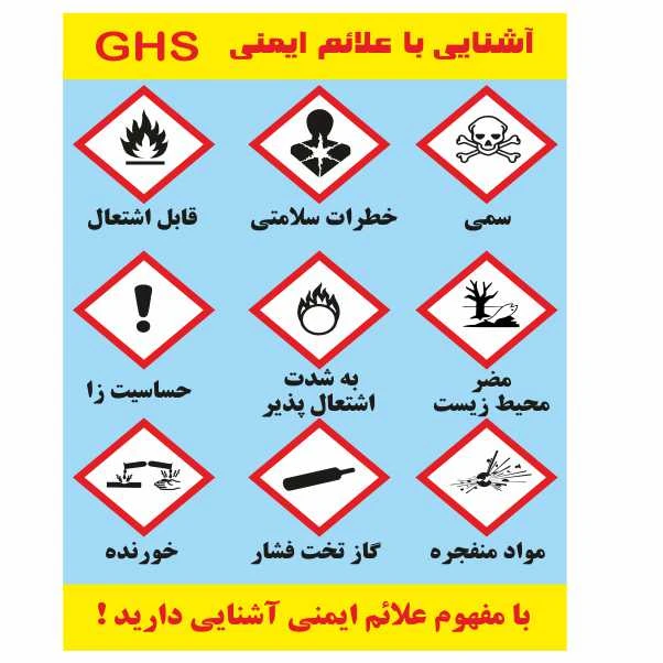 تابلو ایمنی ایمن ساین طرح علائم ایمنی GHS کد 2059