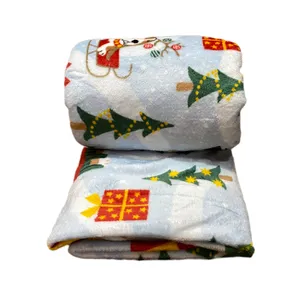 پتو مسافرتی یک نفره مدل سگ و سورتمه سایز 200x160 سانتی‌متر