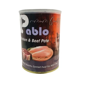 کنسرو غذای سگ پابلو مدل chicken&amp;beef pate وزن 400 گرم
