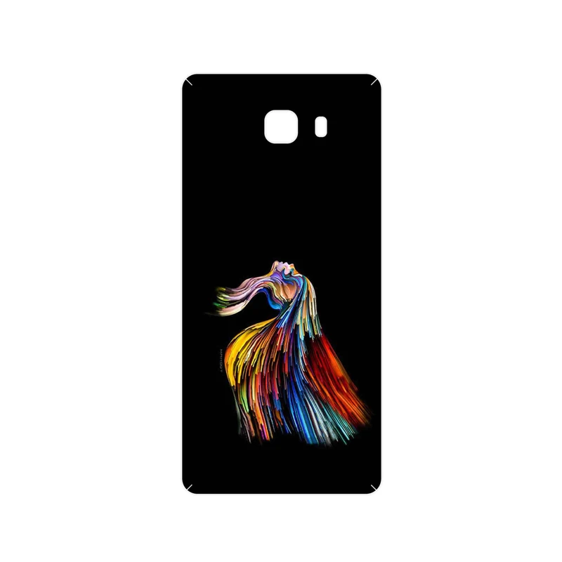 برچسب پوششی ماهوت مدل Rainbow Hair Digital Art مناسب برای گوشی موبایل سامسونگ Galaxy C9 Pro