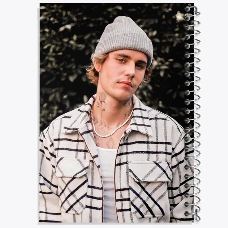 دفتر ژورنال نویسی 50 برگ خندالو مدل نقطه ای طرح جاستین بیبر Justin Bieber کد 19029