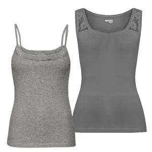 تاپ زنانه اسمارا مدل Top-Gry268 مجموعه 2 عددی