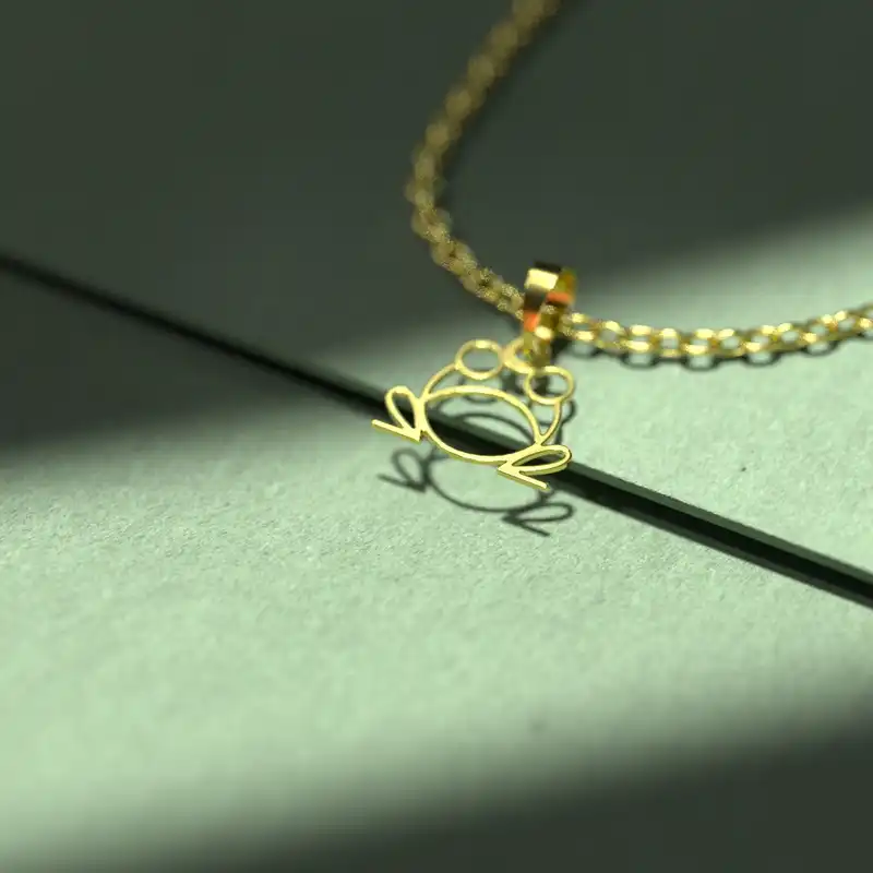 گردنبند طلا 18 عیار زنانه مدوپد مدل قورباغه کد B2-1-1216