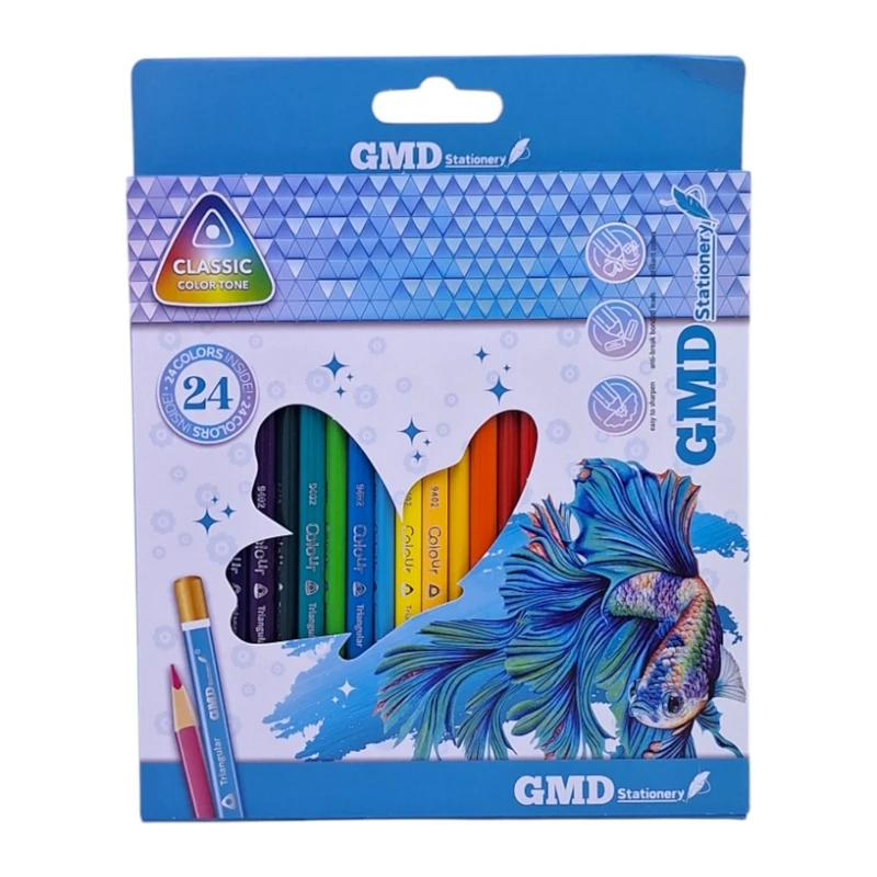 مداد رنگی 24 رنگ جی ام دی مدل کلاسیک کد 025