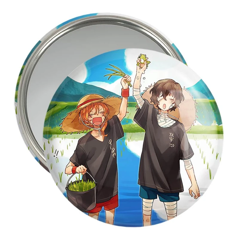 آینه جیبی خندالو مدل چویا و دازای انیمه سگ های ولگرد بانگو  کد 11781