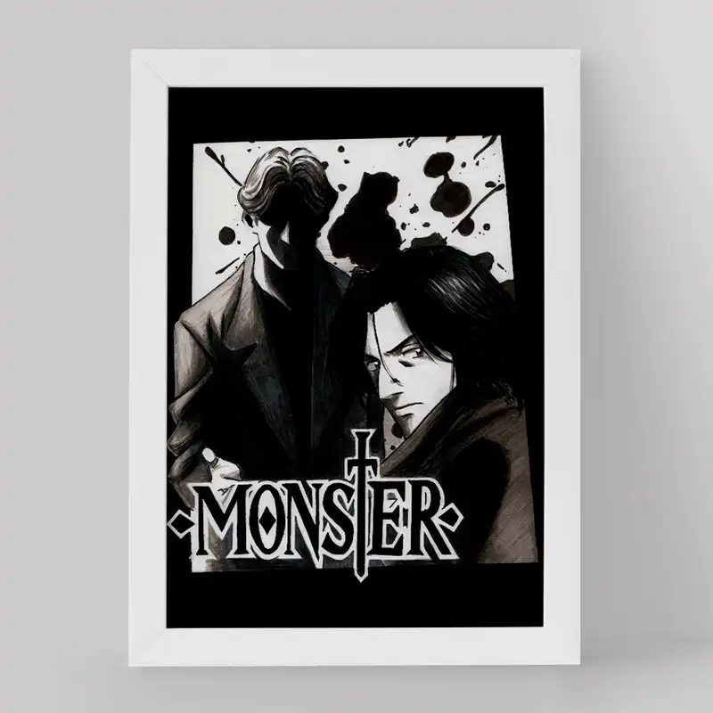 تابلو خندالو مدل دکتر کنزو تنما و یوهان لیبرت انیمه مانستر Monster کد 17125