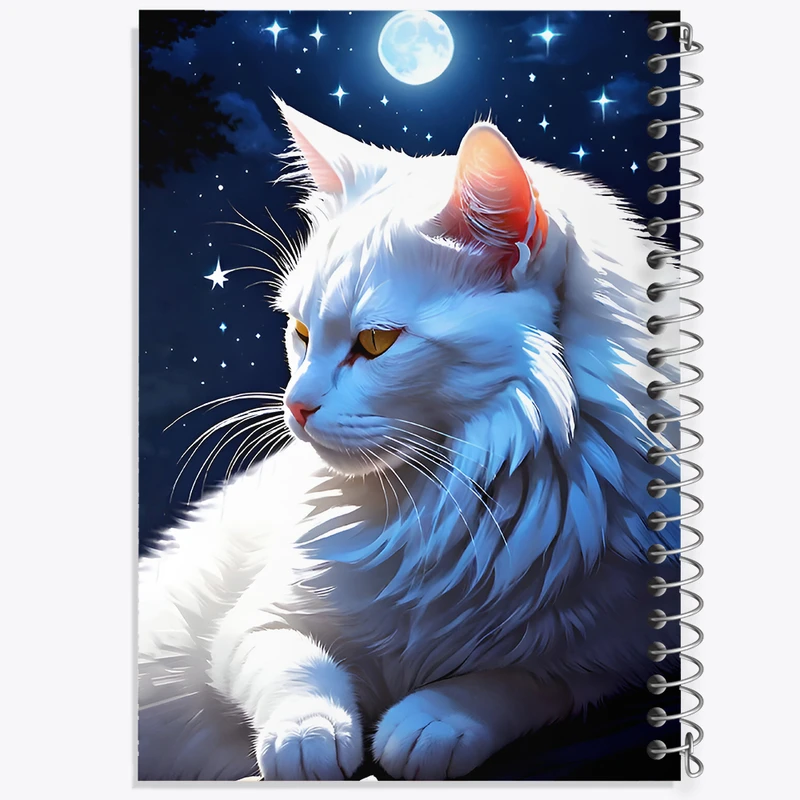 دفتر ژورنال نویسی 50 برگ خندالو مدل نقطه ای طرح گربه (cat) کد F7511